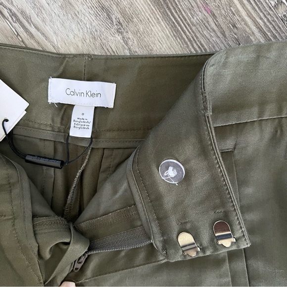 Calvin Klein Olive Chino Shorts - Picture 4 of 5